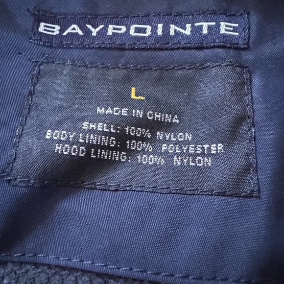 Vintage Baypointe Full Zip Nylon Jacket Hilton Head Island Packable Hood Size LG - Picture 5 of 6
